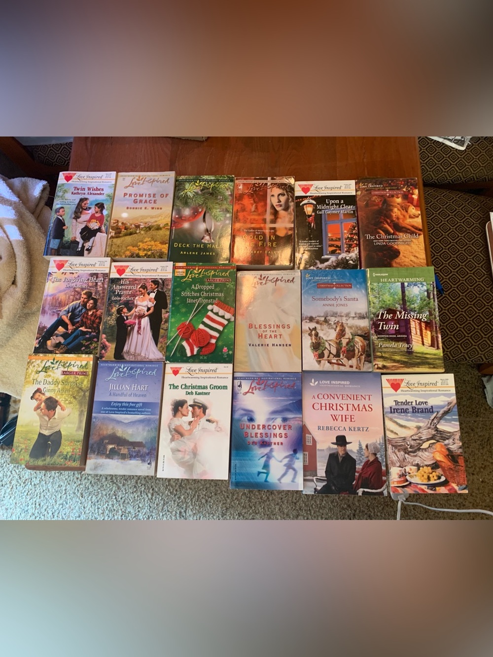 Assorted Romance Paperback Book Lot 18 Harlequin Love Inspired Romance Novels